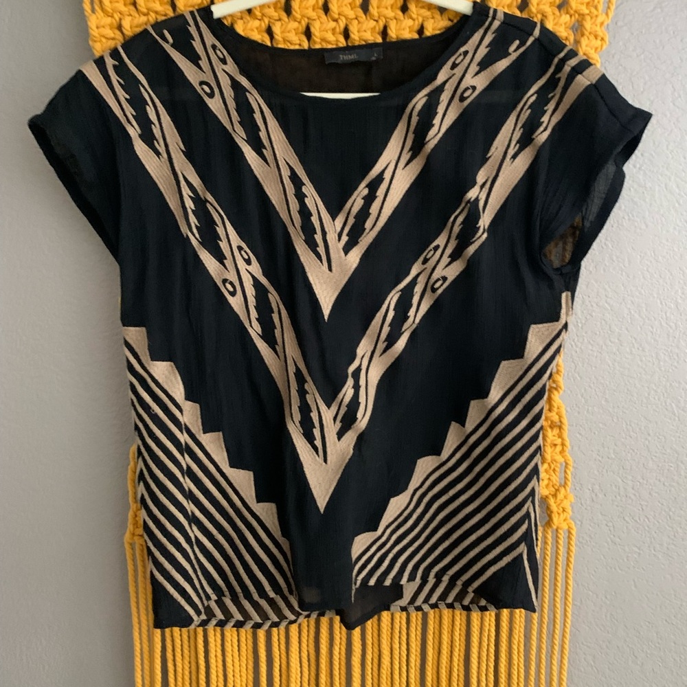 Unique embroidered swing top